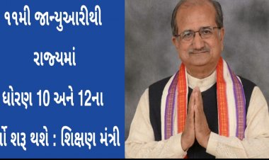 ધો.10 અને 12 ના વર્ગો 11 મી જાન્યુઆરી થી શરૂ કરવા લેવાયો નિર્ણય : જાણો કયા નિયમોનું પાલન કરવું પડશે ?
