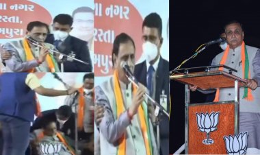 CM રૂપાણી સ્ટેજ પર ચાલુ ભાષણ દરમ્યાન એકાએક કેમ ઢળી પડ્યા ? જાણો- શુ હતું કારણ ?