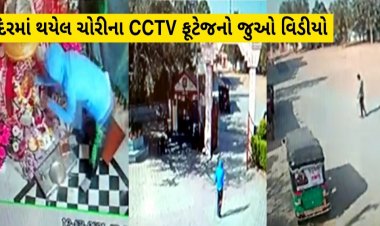ઊંઝા : દર્શનાર્થીના સ્વાંગમાં આવેલ ગઠીયો મૂર્તિના આભૂષણ ચોરી છૂમંતર થઈ ગયો, જુઓ CCTV ફૂટેજનો વિડીયો
