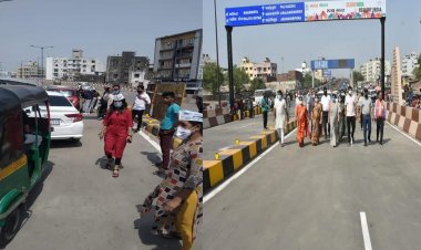 Breaking : AAP દ્વારા જનતા લોકાર્પણ કરાયેલ બ્રિજનું આજે મેયર દ્વારા પુનઃ લોકાર્પણ કરતાં અનેક તર્ક-વિતર્ક