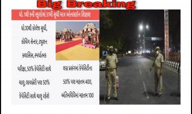 Big Breaking : રાજ્યમાં 31 જાન્યુઆરી સુધી ધો.1 થી 9 ની શાળાઓમાં ઓફલાઇન શિક્ષણ બંધ