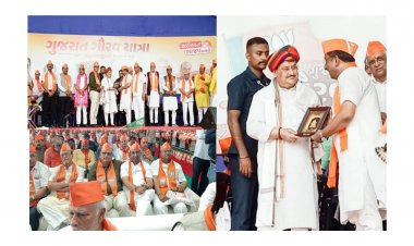 ભાજપની ગૌરવ યાત્રાનો બહુચરાજીથી  પ્રારંભ : APMC ચેરમેન દિનેશભાઇ પટેલે ભાજપા રાષ્ટ્રીય અધ્યક્ષને સ્મૃતિભેટ અર્પણ કરી