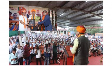 ઊંઝા : ગુજરાત ગૌરવ યાત્રાનું APMC ચેરમેન દિનેશભાઇ પટેલ દ્વારા દબદબાભેર સ્વાગત : જાહેર સભા યોજાઈ