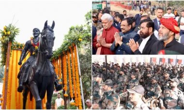 કશ્મીરના કુપવાડામાં છત્રપતિ શિવાજી મહારાજની પ્રતિમાનું અનાવરણ