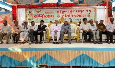 જસદણમાં આયોજિત કૃષ્ણકુંજ સમિતિનો જાજરમાન સમૂહ લગ્નોત્વ સંપન્ન