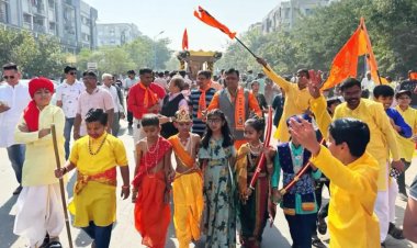 અંકલેશ્વર જીઆઇડીસીમાં શ્રી રામ જન્મભૂમિના પૂજિત અક્ષત કળશ રથયાત્રા નીકળી હતી.