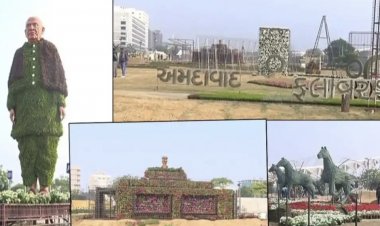 ફ્લાવર શોમાં સંસદ ભવન અને સ્ટેચ્યુ ઓફ યુનિટીનું ભવ્ય સ્કલ્પચર તૈયાર