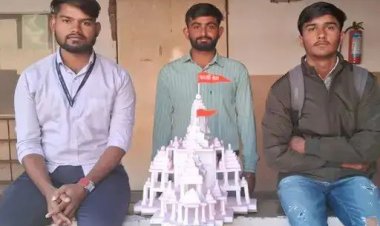 પાટણના ઇતિહાસના વિદ્યાર્થીએ 10 દિવસની મહેનતથી રામ મંદિરની પ્રતિકૃતિ બનાવી છે.
