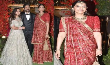 સોનમ કપૂરે દોસ્તના લગ્નમાં પહેરી ગુજરાતી બાંધણી,ફેન્સ જોતા જ બોલી પડ્યા વાહ...