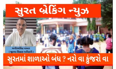 સુરત : સતત બીજા દિવસે શહેર અને જિલ્લાની  શાળાઓમાં રજા જાહેર કરાવનો  નિર્ણય ' નરો વા કુંજરો વા ' જેવો!