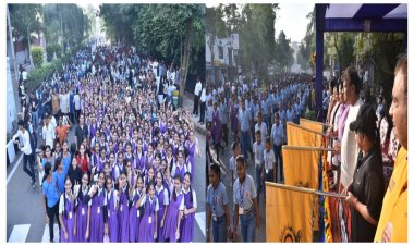 સુરત : કતારગામમાં વિકાસ સપ્તાહ અંતર્ગત મેરેથોન દોડ નું આયોજન : મેયરે વિદ્યાર્થીઓને પ્રસ્થાન કરાવ્યું