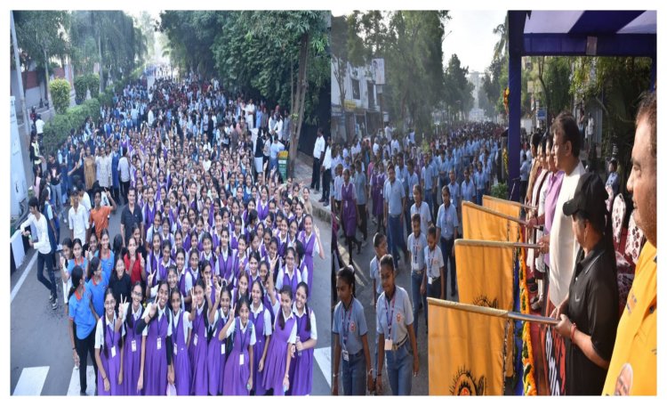 સુરત : કતારગામમાં વિકાસ સપ્તાહ અંતર્ગત મેરેથોન દોડ નું આયોજન : મેયરે વિદ્યાર્થીઓને પ્રસ્થાન કરાવ્યું